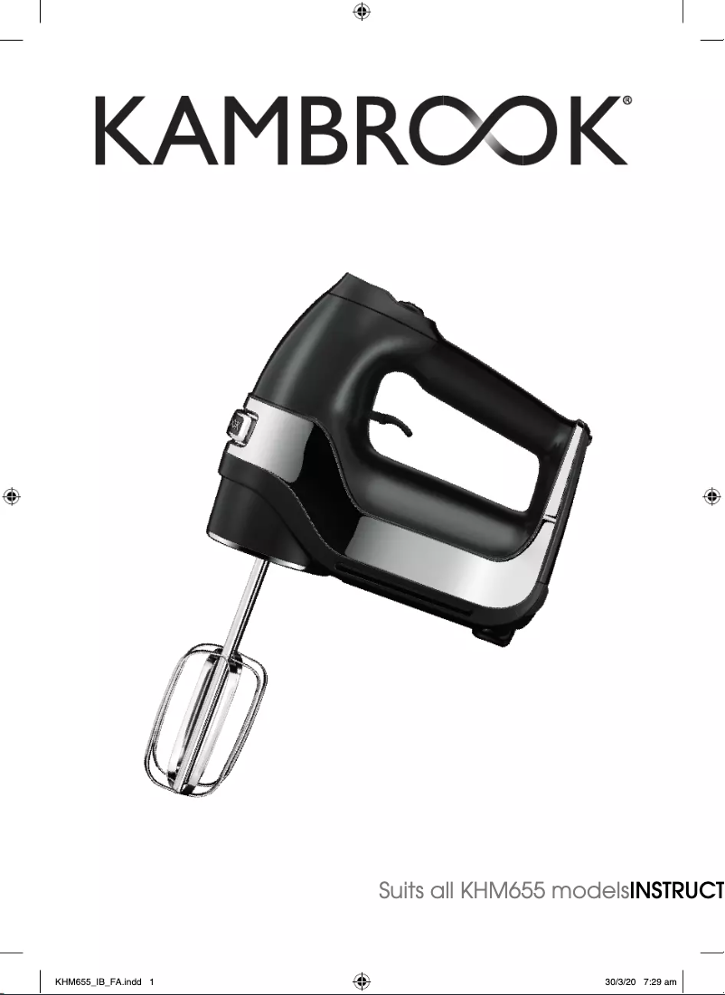 Image de la première page du manuel de l'appareil KHM655