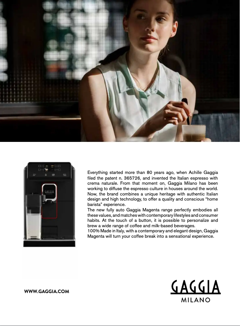 Image de la première page du manuel de l'appareil Magenta Prestige RI8702