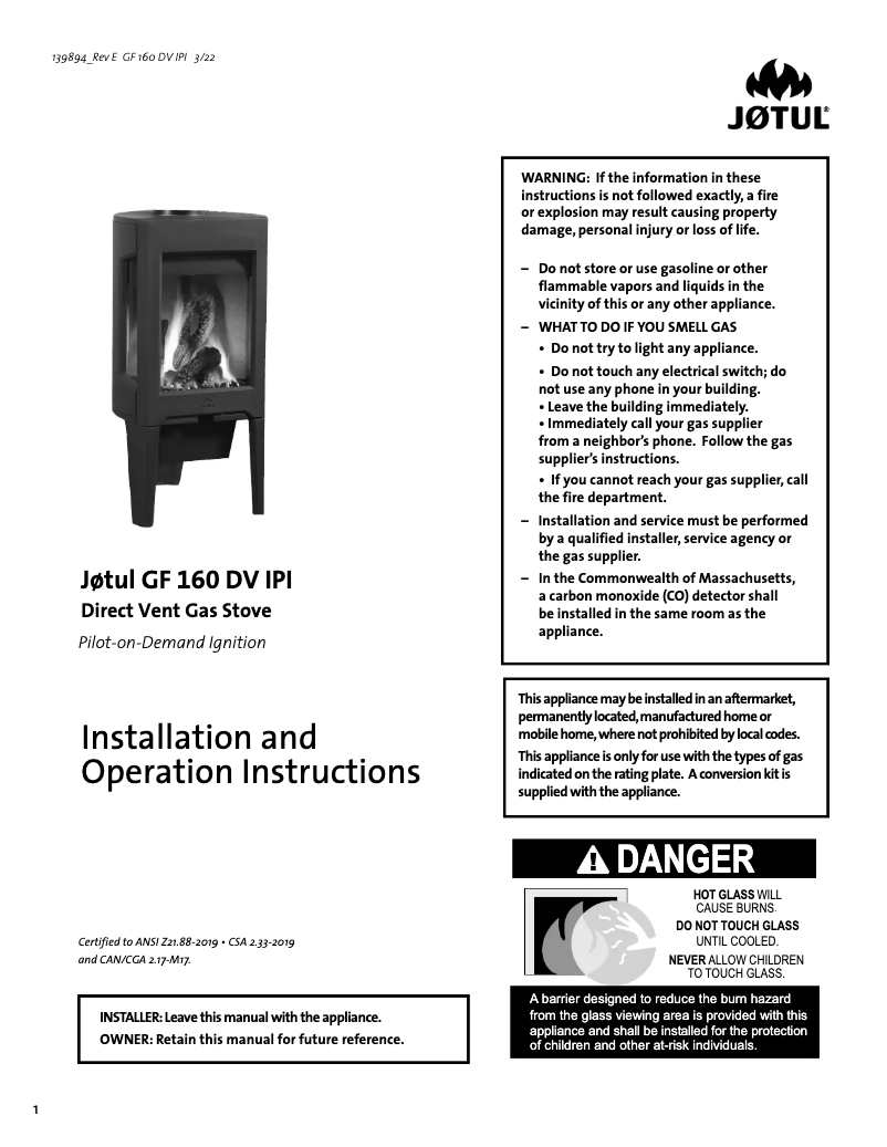 Image de la première page du manuel de l'appareil GF 160 DV