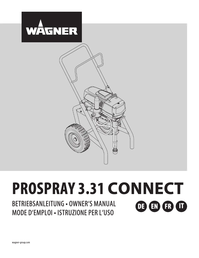 Page 1 de la notice Manuel utilisateur Wagner ProSpray 3.31 Connect