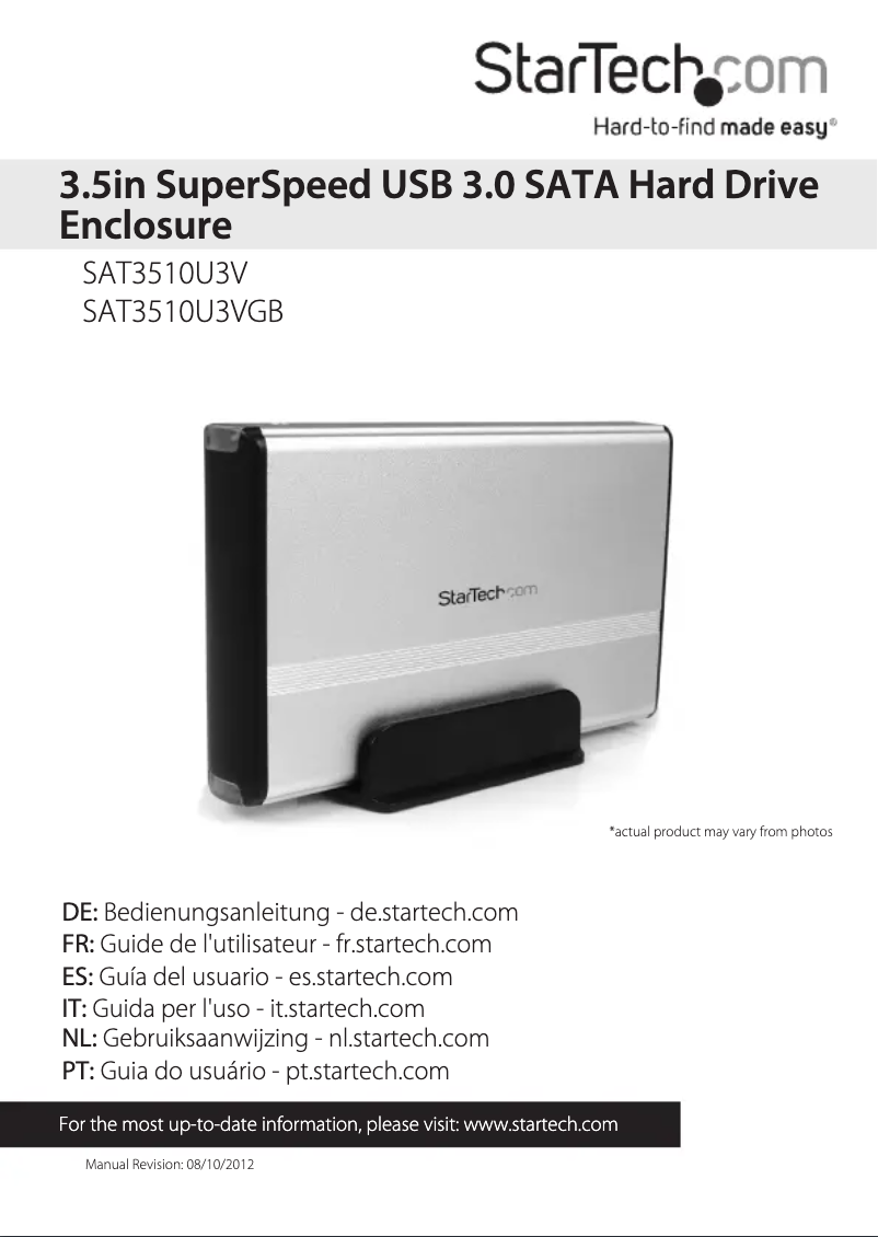 Page n°1 - Manuel utilisateur StarTech.com SAT3510U3V