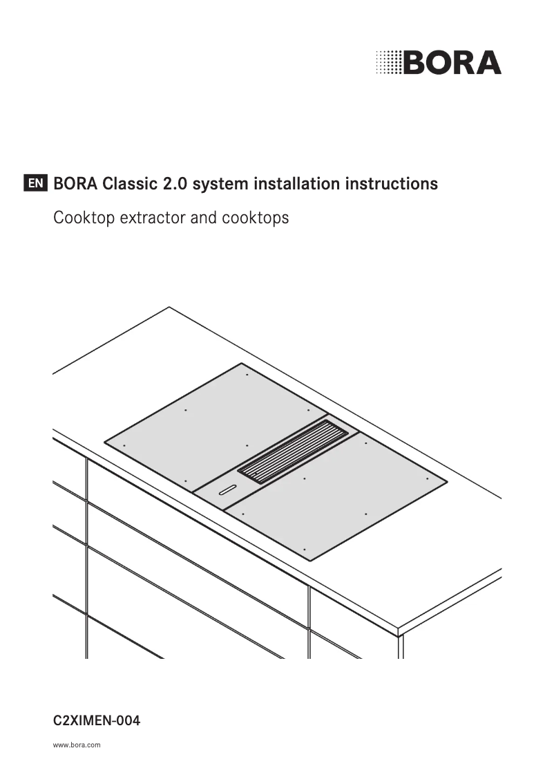 Page 1 de la notice Guide d'installation BORA Classic 2.0