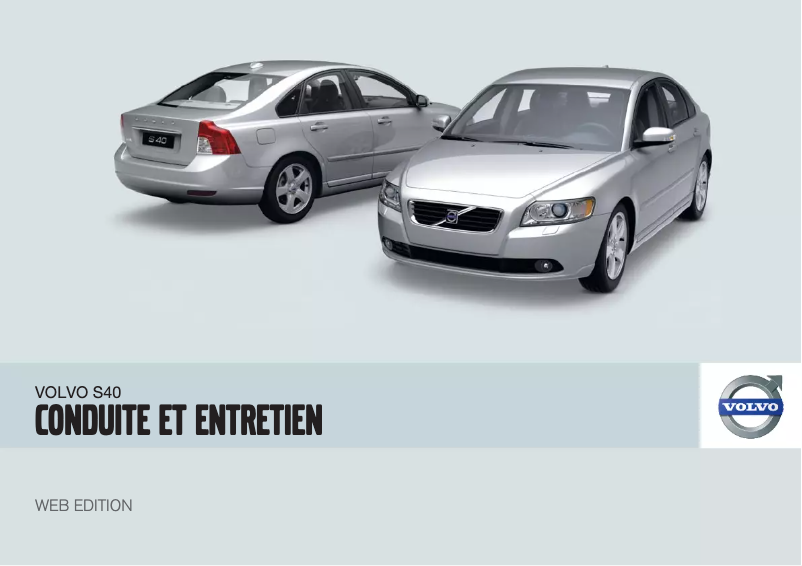Page 1 de la notice Manuel utilisateur Volvo S40 (2008)