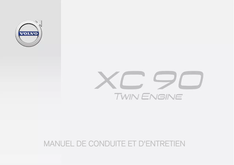 Page 1 de la notice Manuel utilisateur Volvo XC90 Excellence (2017)