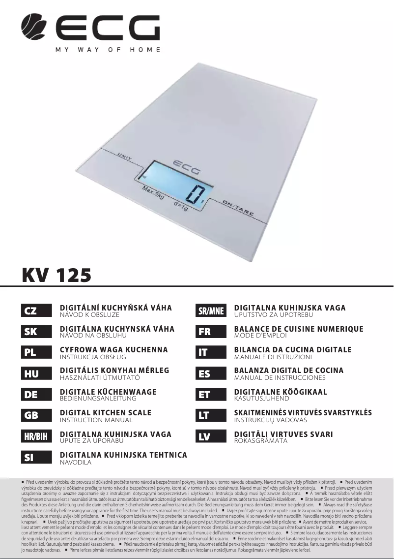 Page n°1 - Manuel utilisateur ECG KV 130