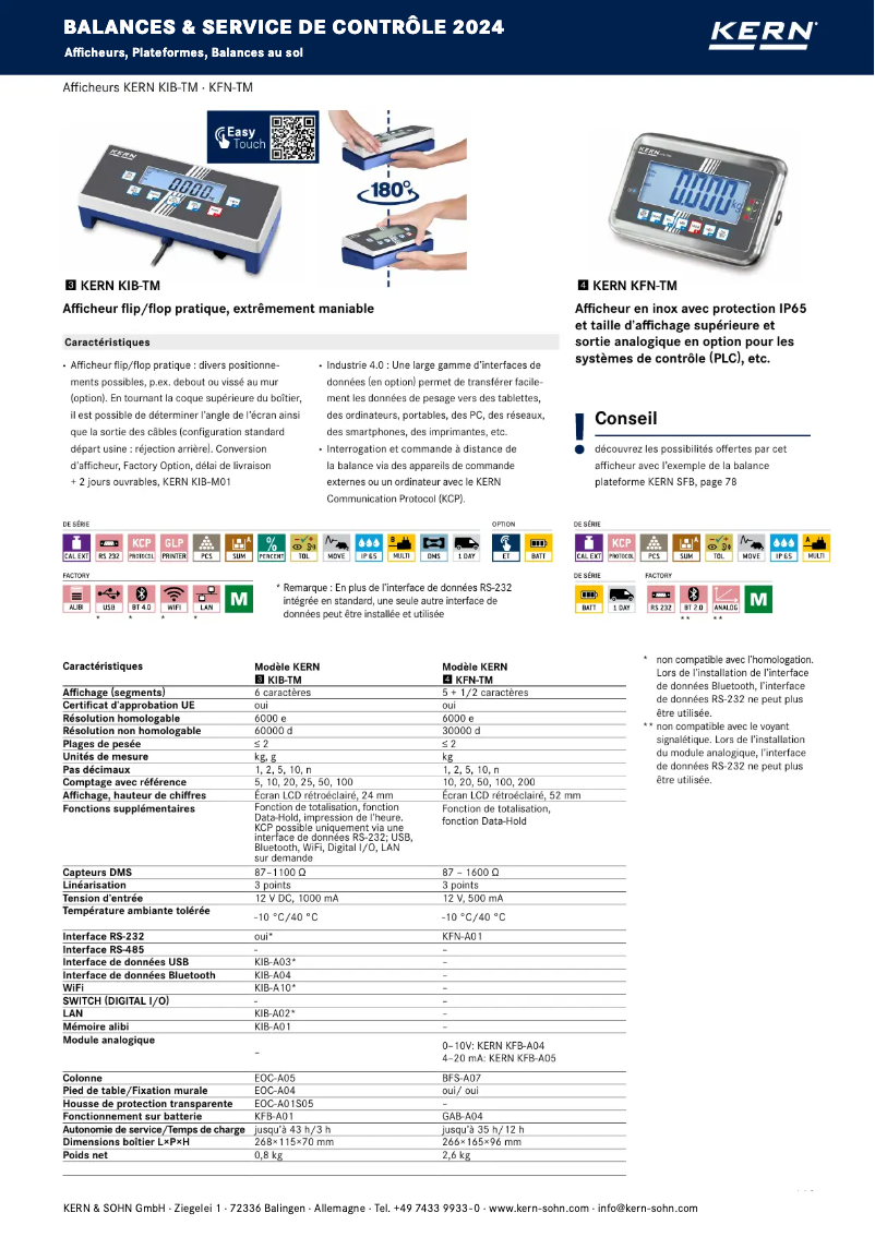 Image de la première page du manuel de l'appareil KIB-TM