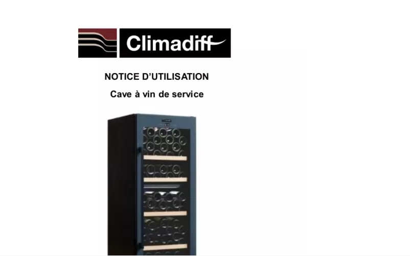 Page 1 de la notice Manuel utilisateur Climadiff CLS110MT