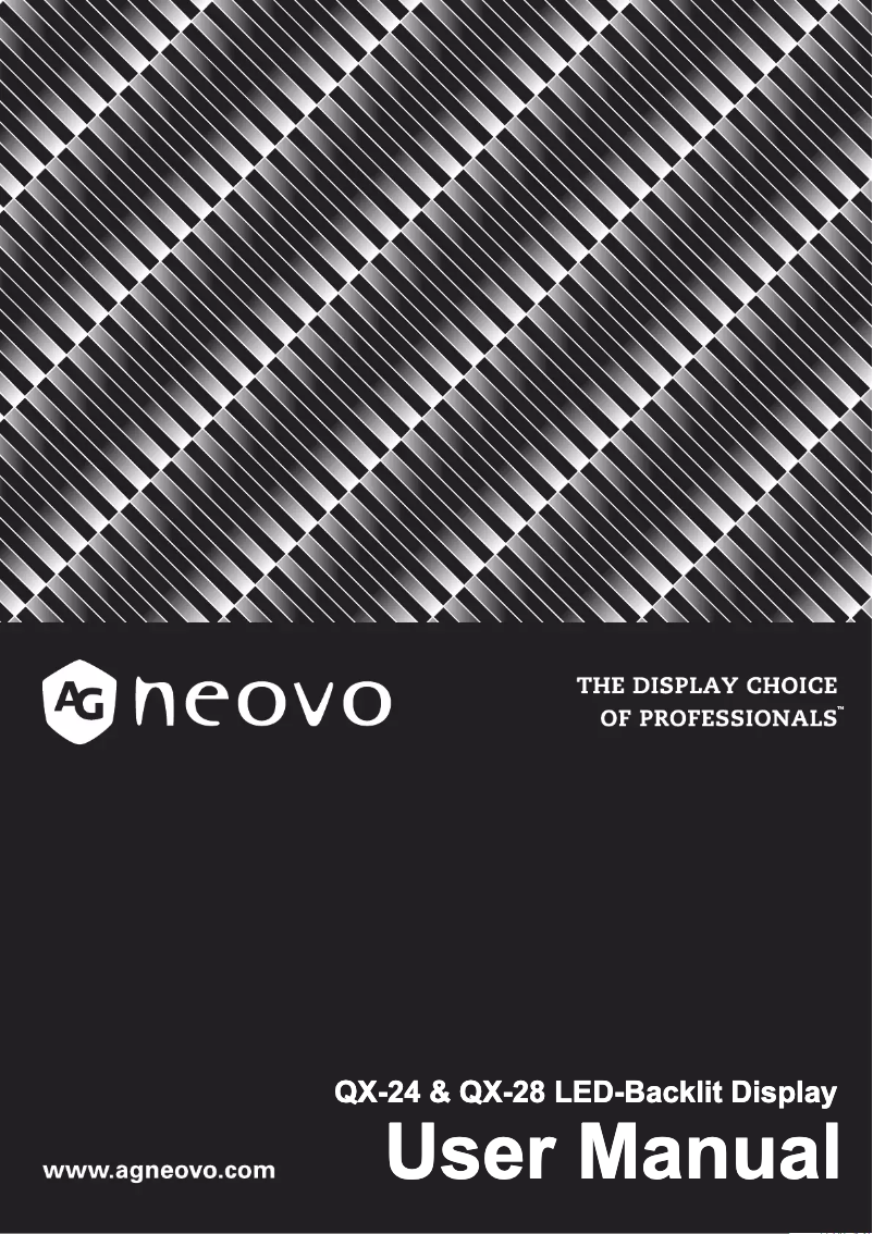 Page 1 de la notice Manuel utilisateur AG Neovo QX-28