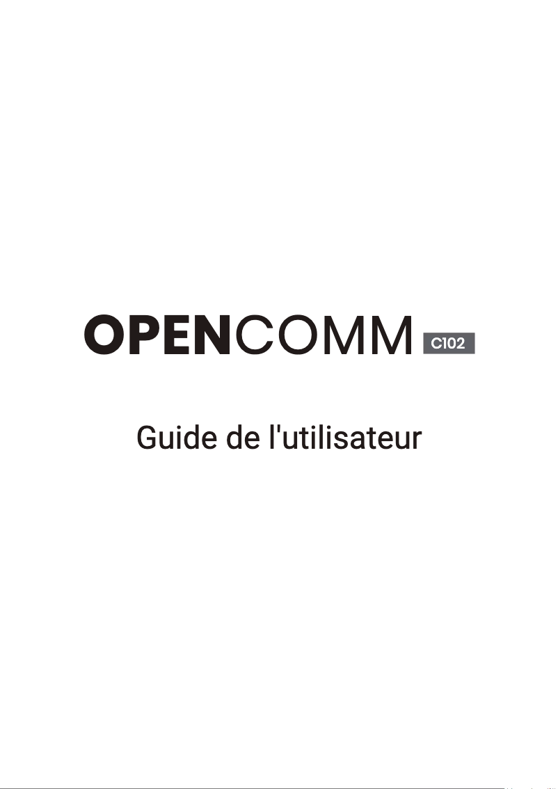 Image de la première page du manuel de l'appareil OpenComm C102
