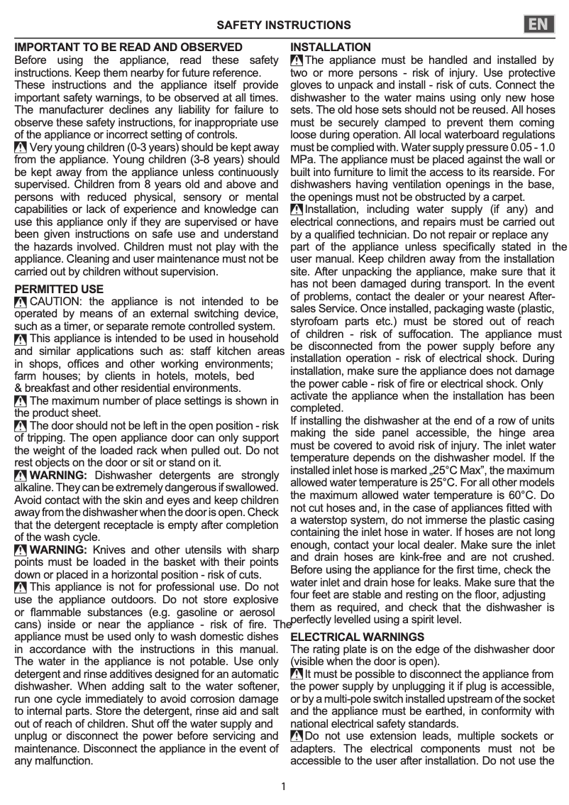 Page 1 de la notice Manuel utilisateur Bauknecht BUO 3T132 P