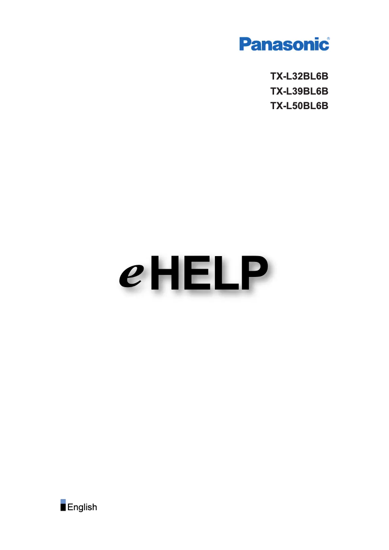 Page 1 de la notice Manuel utilisateur Panasonic Viera TX-L50BL6B