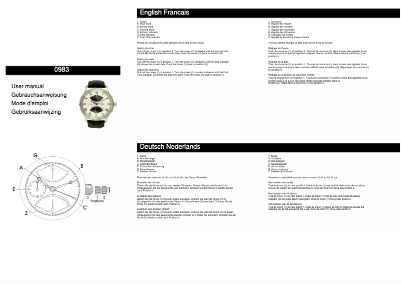 Image de la première page du manuel de l'appareil 0983