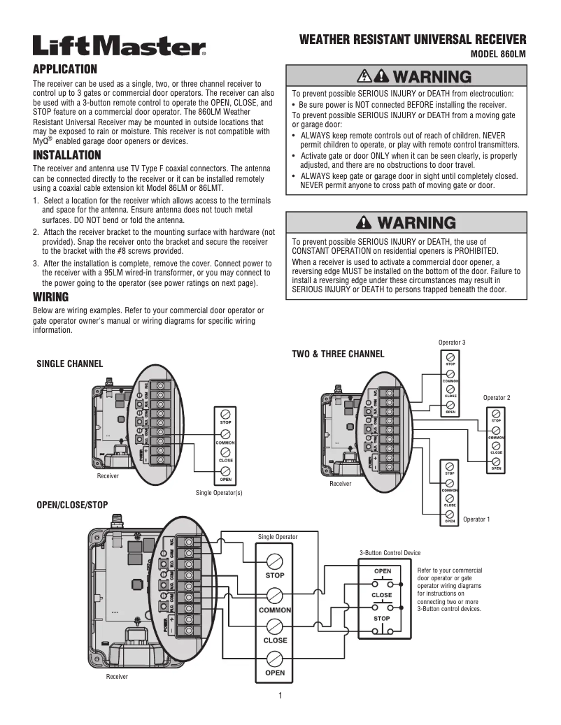 Image de la première page du manuel de l'appareil 860LM