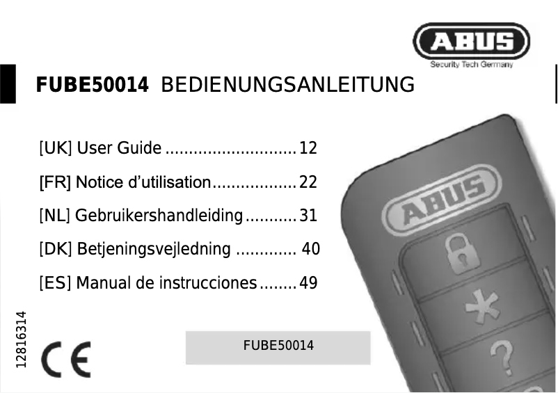 Page n°1 - Manuel utilisateur Abus FUSG50010