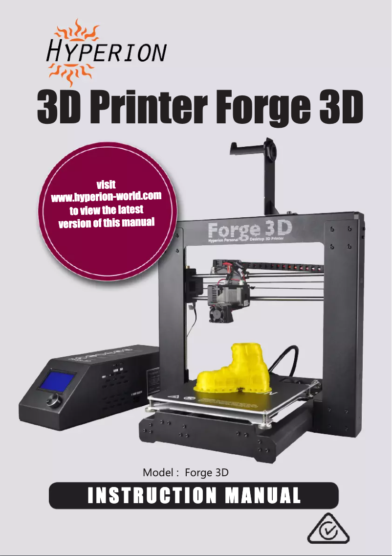 Image de la première page du manuel de l'appareil Forge 3D