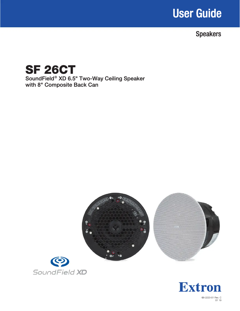 Page 1 de la notice Manuel utilisateur Extron SF 26CT