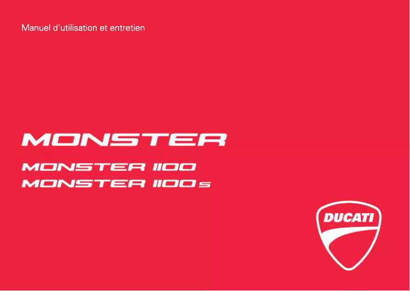 Image de la première page du manuel de l'appareil Monster 1100 (2010)