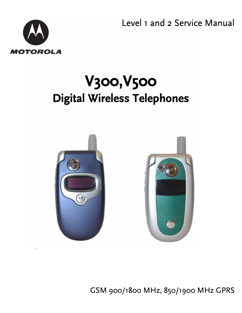 Page n°1 - Manuel utilisateur Motorola V500