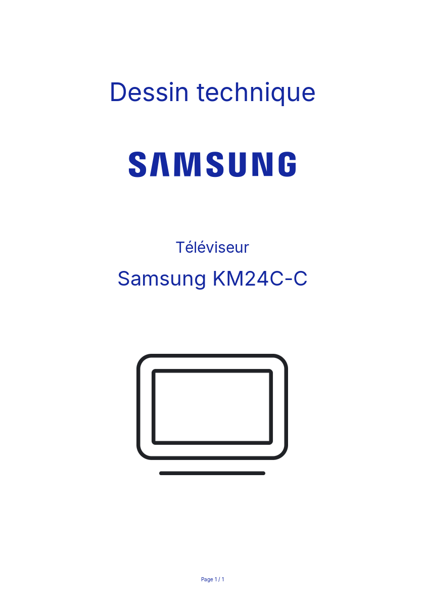 Page n°1 - Dessin technique Samsung KM24C-C