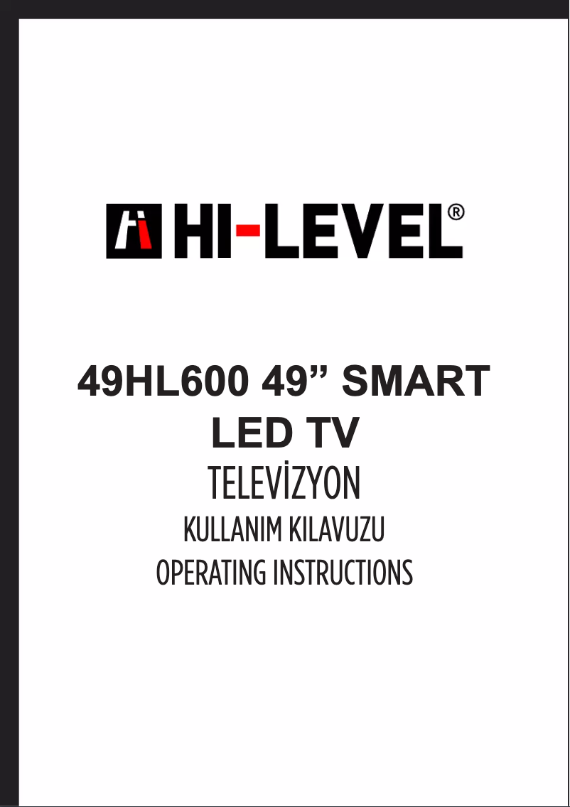 Page n°1 - Manuel utilisateur Hi-level 49HL600