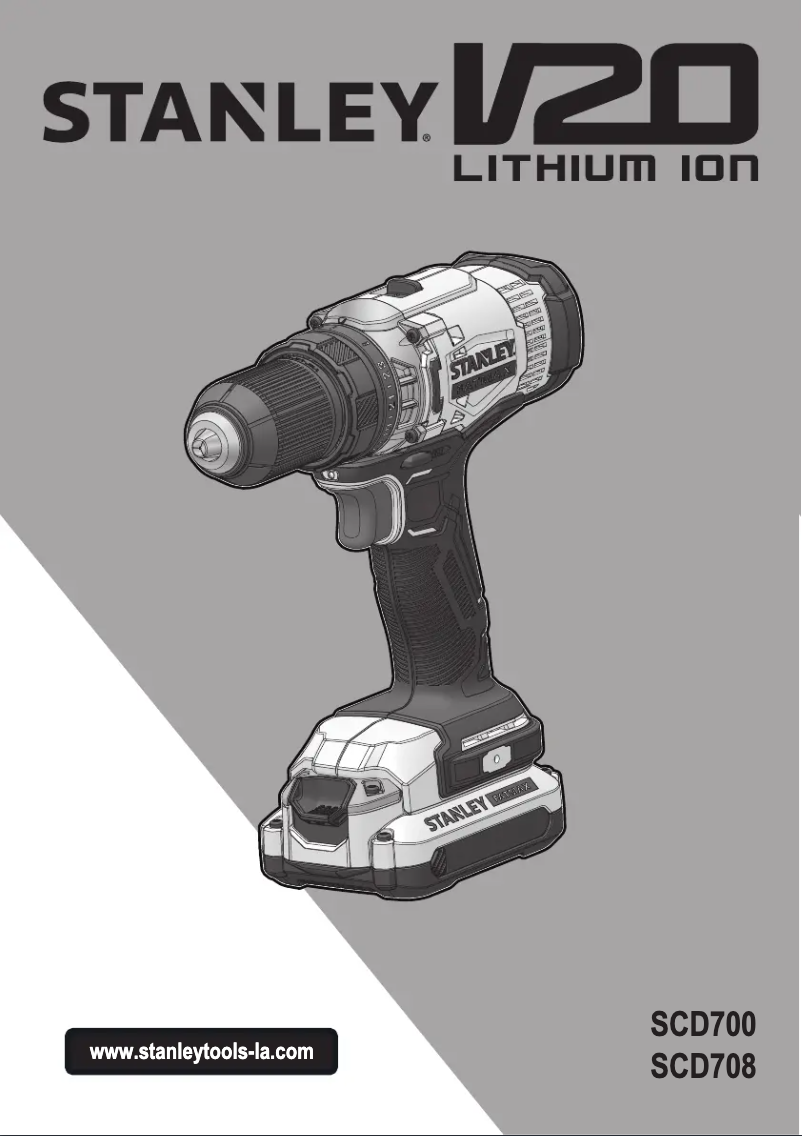Page 1 de la notice Manuel utilisateur Stanley SCD700