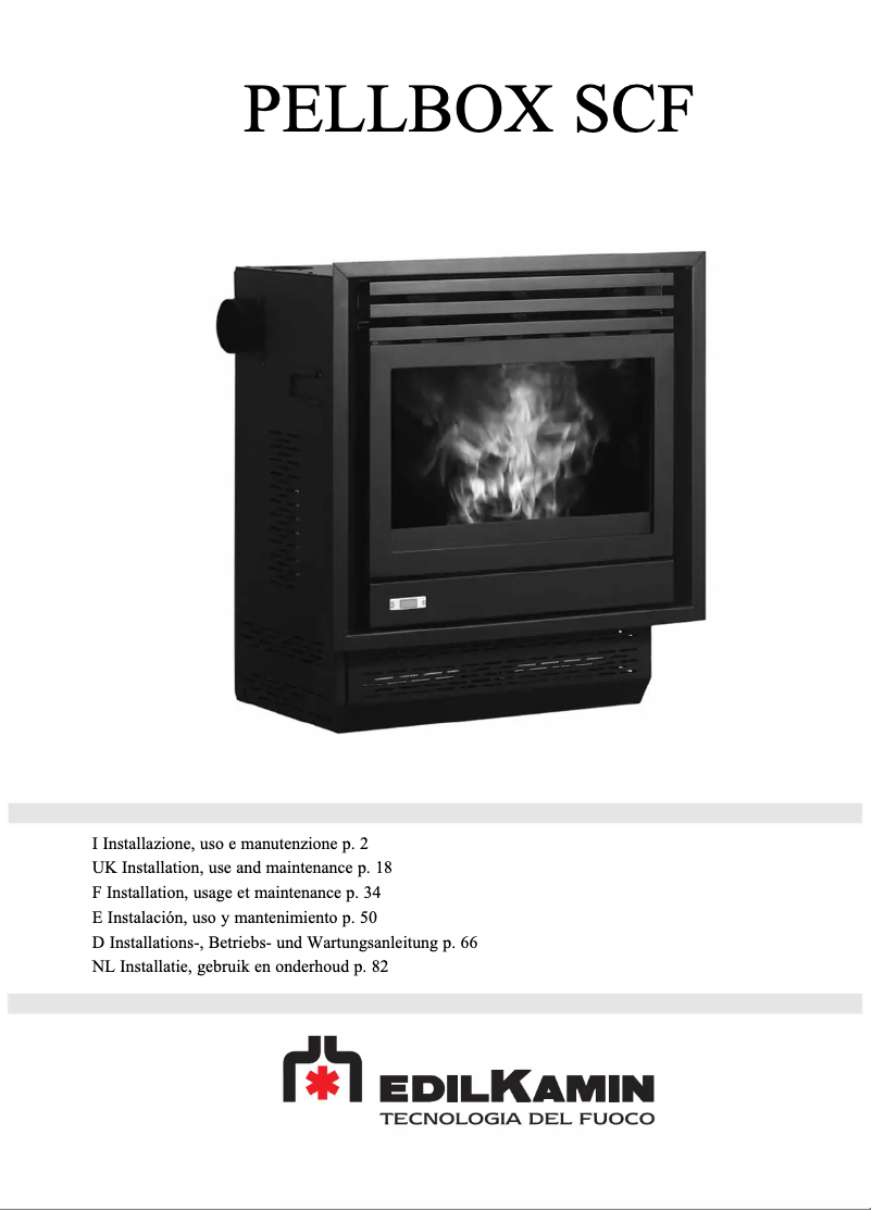 Page n°1 - Manuel utilisateur Edilkamin PELLBOX SCF