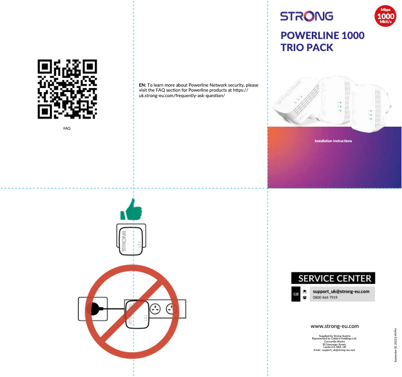 Page 1 de la notice Manuel utilisateur Strong Powerline 1000 Triple Mini