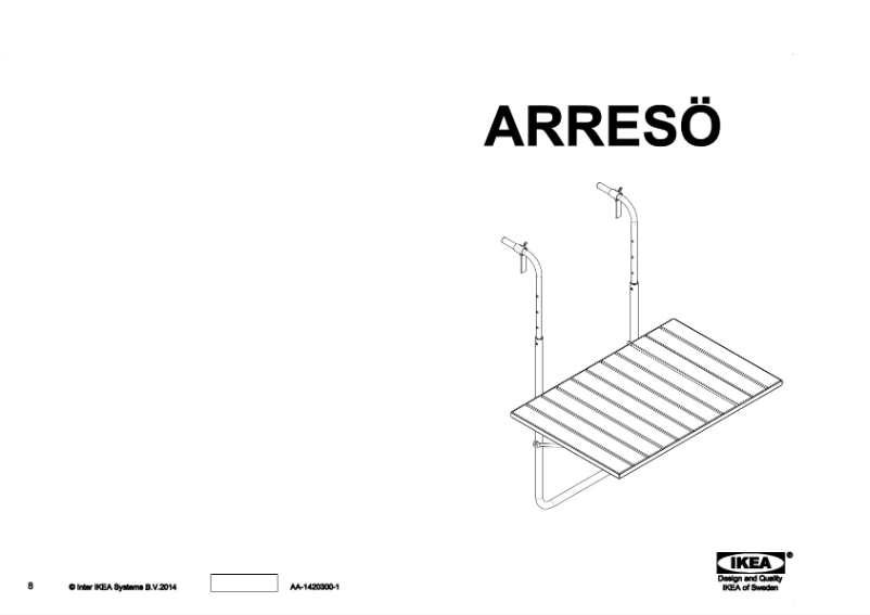 Image de la première page du manuel de l'appareil ARRESO