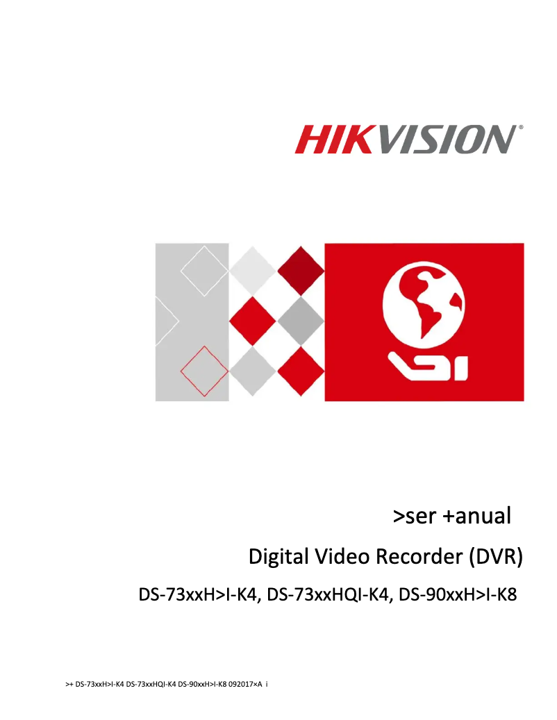 Page 1 de la notice Manuel utilisateur Hikvision DS-9032HUI-K8