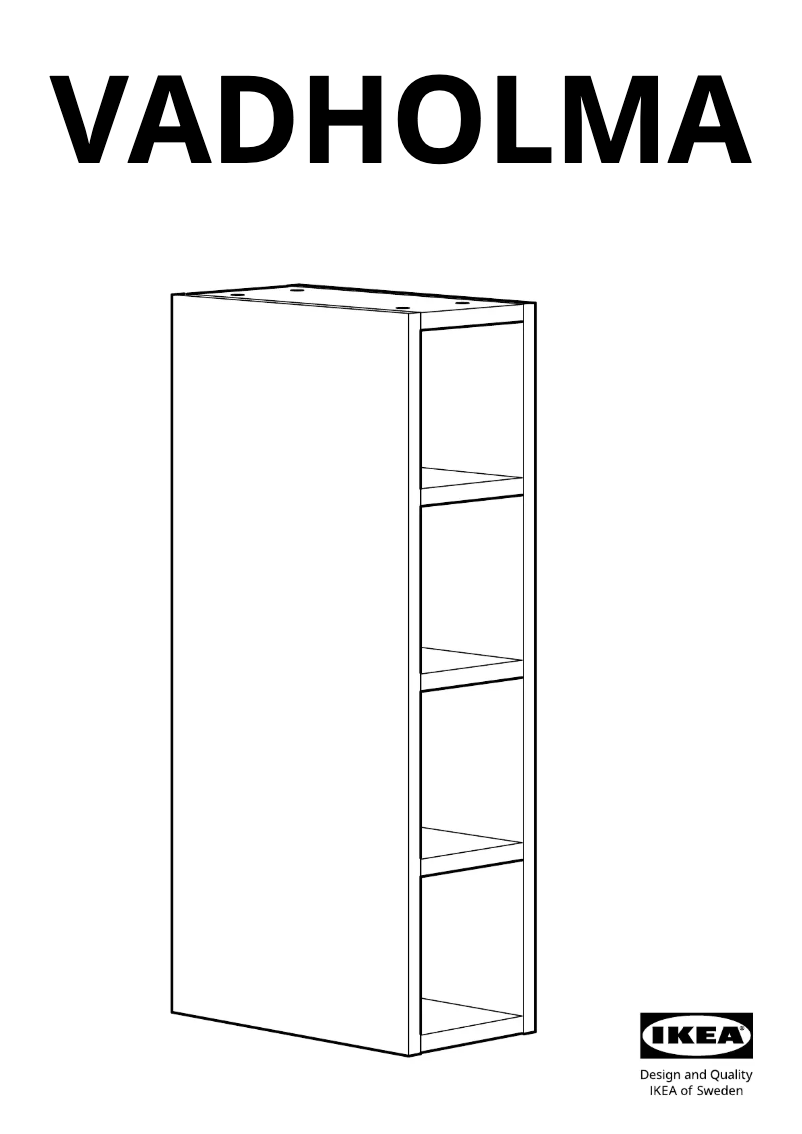 Page 1 de la notice Manuel utilisateur Ikea VADHOLMA 003.743.39
