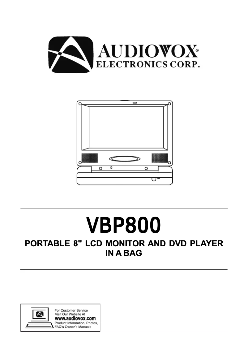 Page 1 de la notice Manuel utilisateur VOXX VBP800