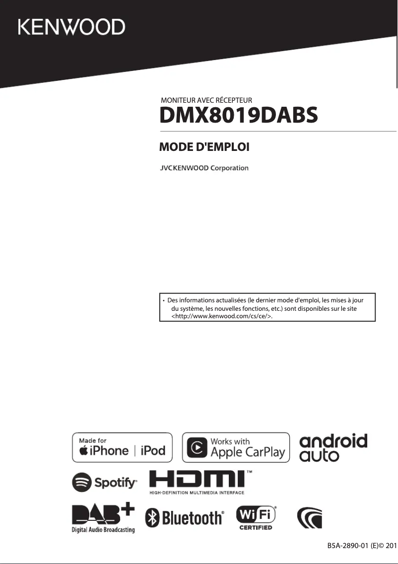 Image de la première page du manuel de l'appareil DMX8019DABS