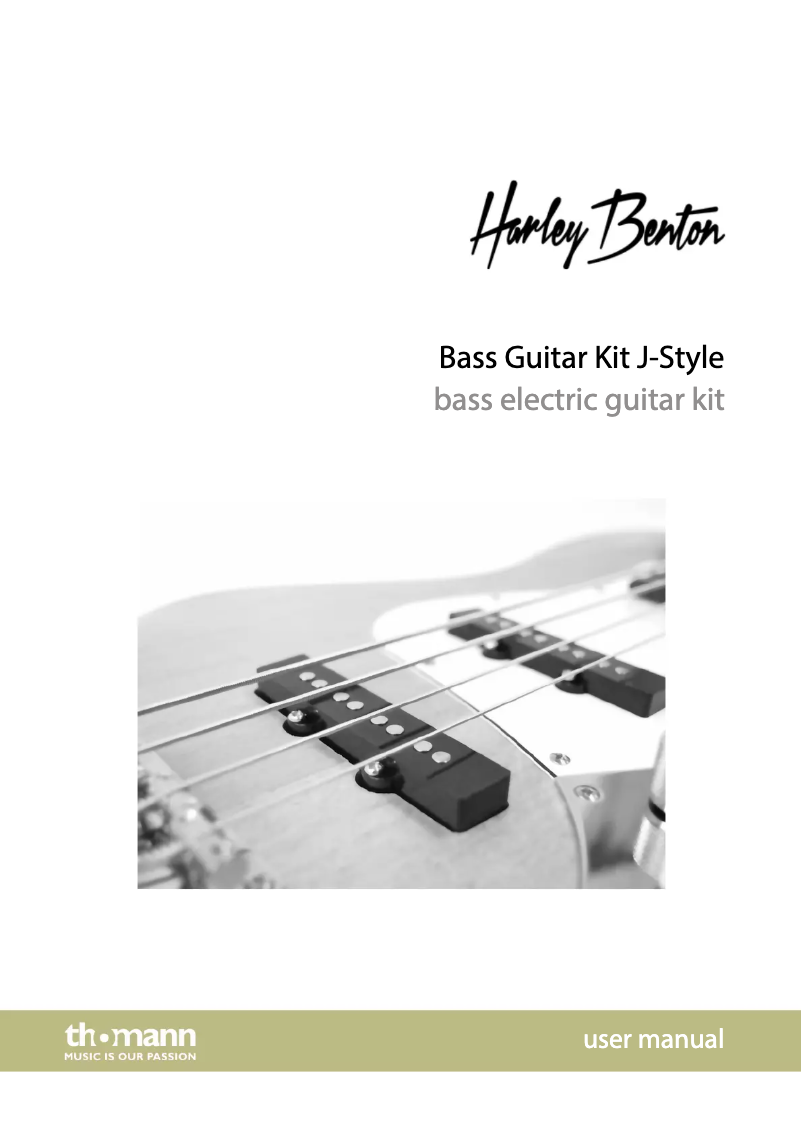 Page 1 de la notice Manuel utilisateur Harley Benton Guitar Kit J-Style