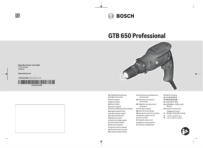 Página 1 del manual Manual de usuario Bosch GRB 650 Professional