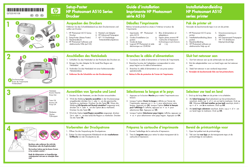 Page n°1 - Manuel utilisateur HP Photosmart A516