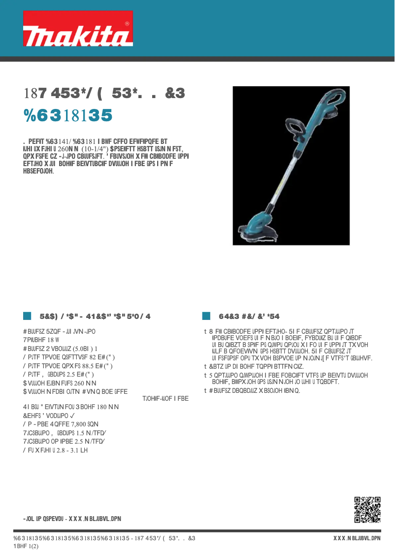 Image de la première page du manuel de l'appareil DUR181RT