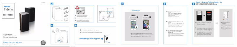 Page n°1 - Guide de démarrage rapide Philips Fidelio AW9000
