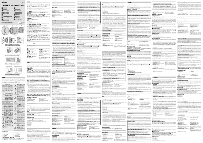 Page 1 de la notice Manuel utilisateur Nikon 1 30-110 mm f/3.8-5.6 VR