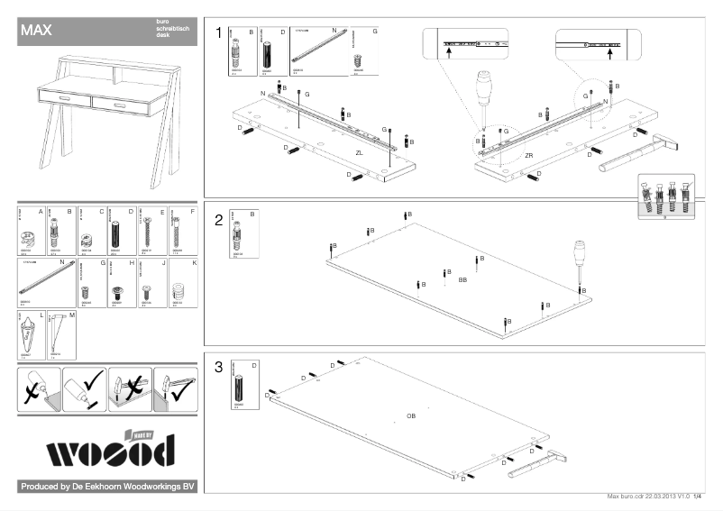 Page 1 de la notice Manuel utilisateur WOOOD Max