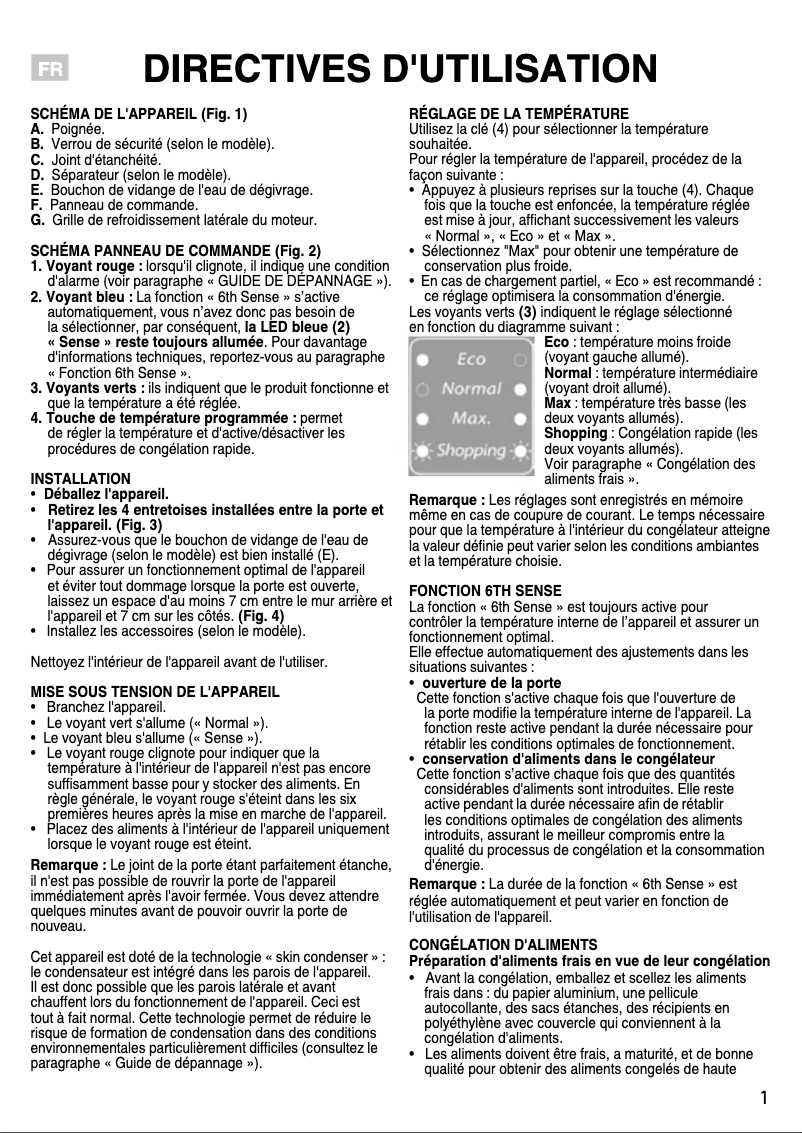 Page n°1 - Manuel utilisateur Whirlpool WHE3133