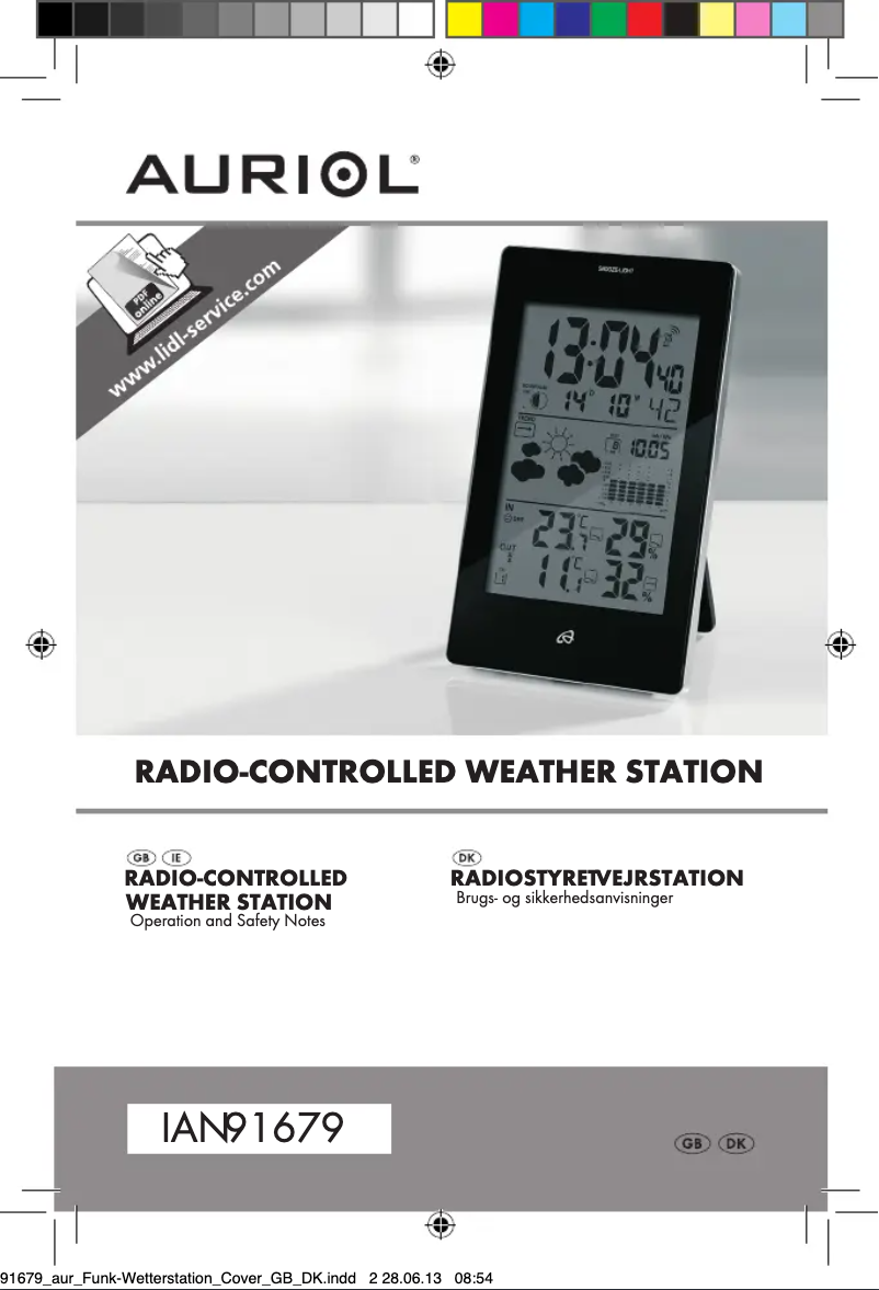 Page 1 of the manual User Manual Auriol Z31601B