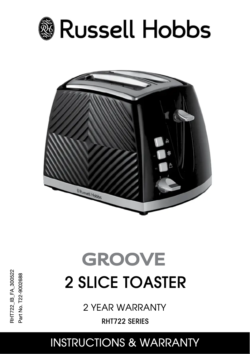 Page n°1 - Manuel utilisateur Russell Hobbs Groove RHT722