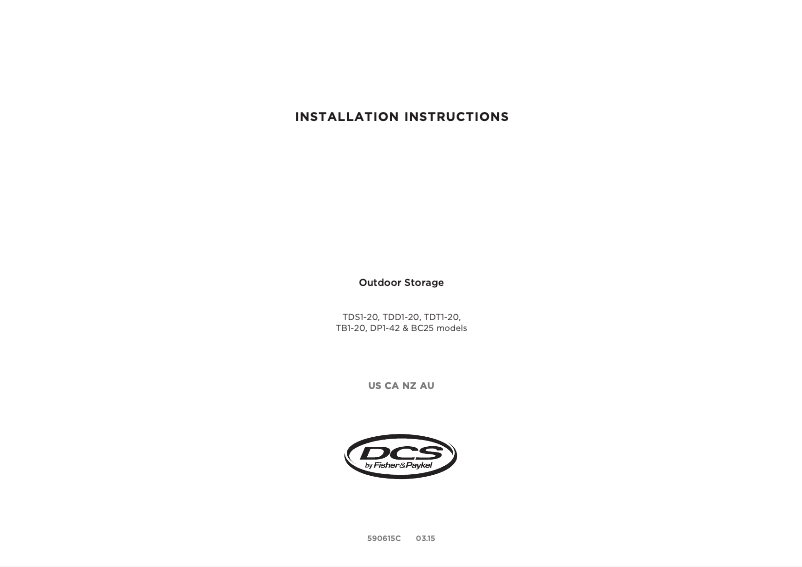 Page n°1 - Manuel utilisateur DCS TB1-20