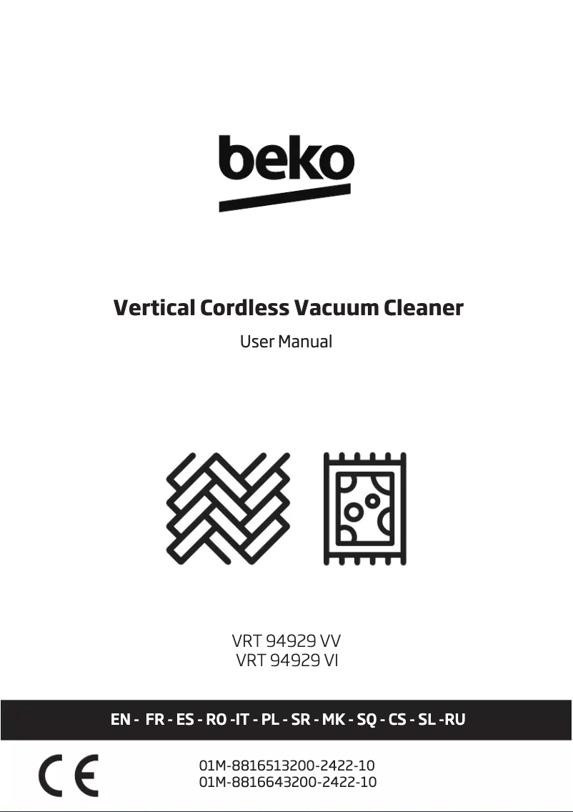 Page 1 de la notice Manuel utilisateur Beko VRT 94929 VV