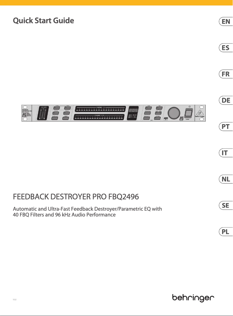 Image de la première page du manuel de l'appareil FBQ2496