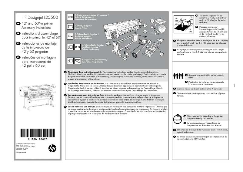 Image de la première page du manuel de l'appareil DesignJet L25500