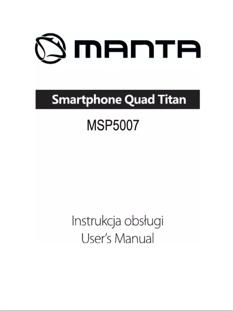 Page n°1 - Manuel utilisateur Manta MSP5007