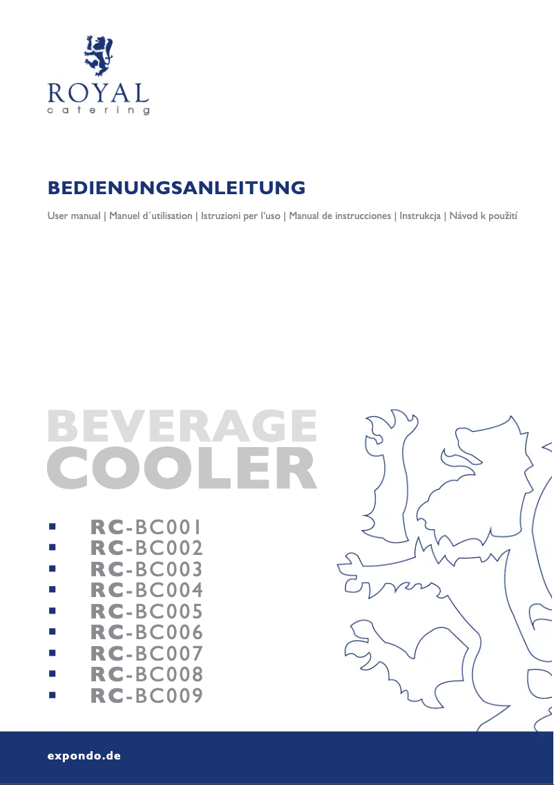 Image de la première page du manuel de l'appareil RC-BC003