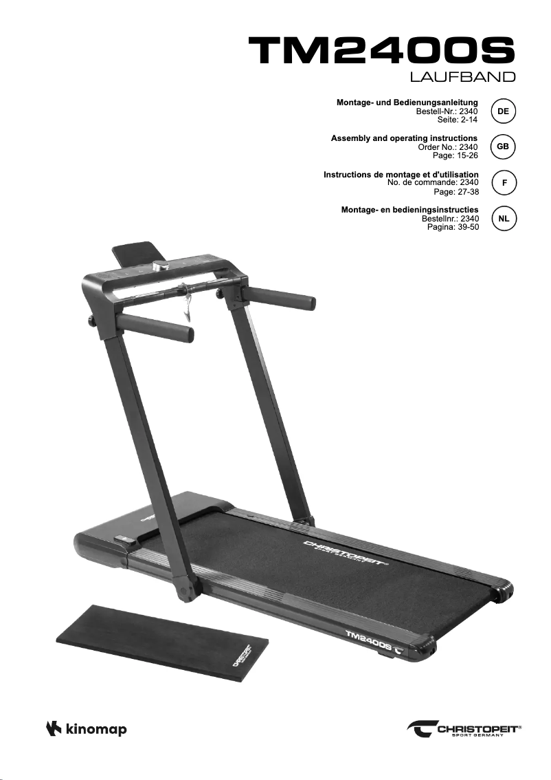 Page 1 de la notice Manuel utilisateur Christopeit TM 2400 S