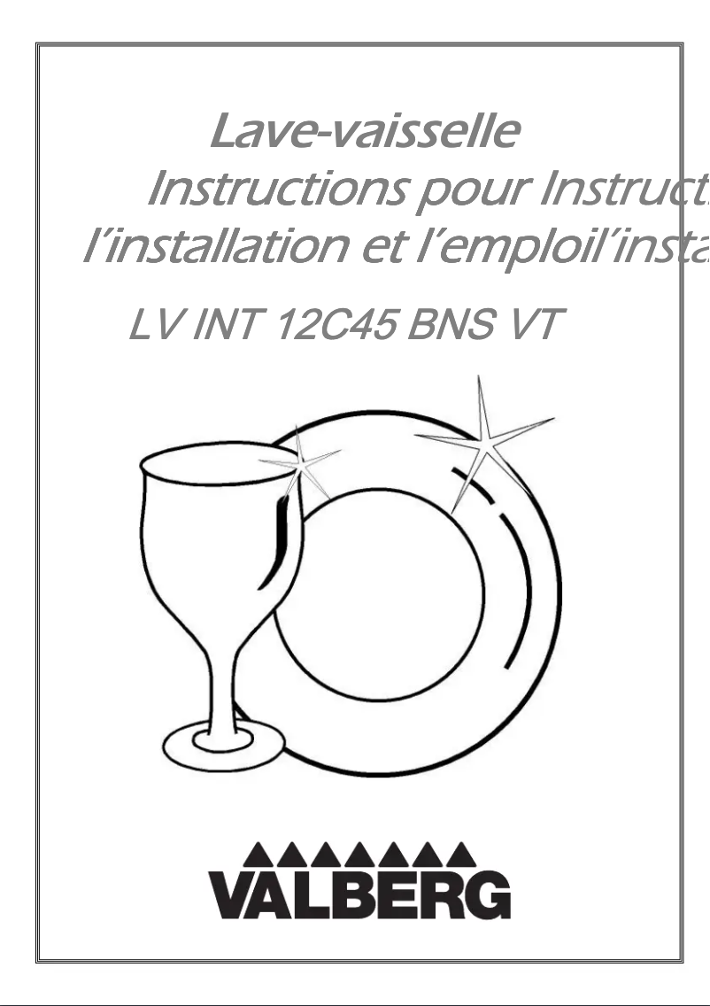 Page 1 de la notice Manuel utilisateur Valberg LV INT 12C45 BNS VT
